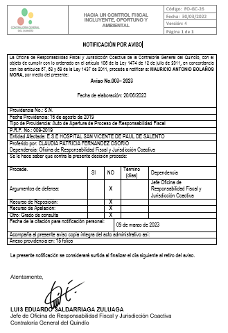 Aviso 003-2023